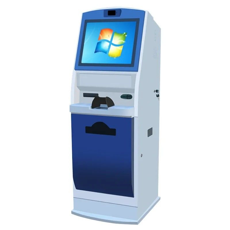 19 Zoll Touchscreen Selbstbedienungskiosk mit ID-Kartenleser und A4-Drucker