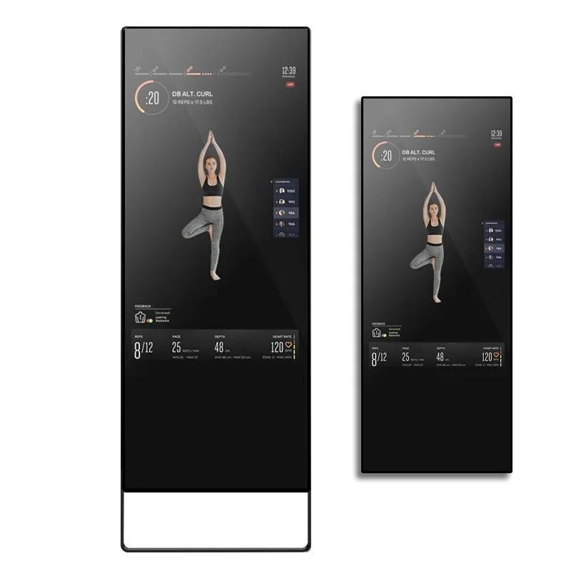 43-Zoll-Smart Fitness-Spiegel mit Android 7.1 RK3288 und individuell angepasster Helligkeit LCD-Werbeanzeige
