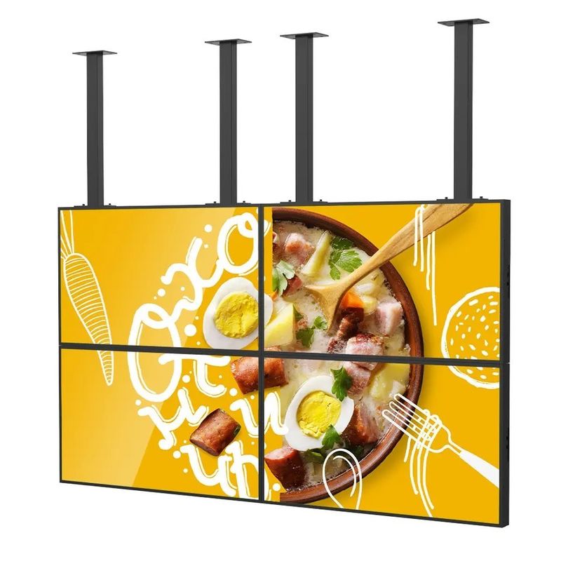 55 Zoll LCD Spleißwand Videowand mit 500cd/m2 Helligkeit und 1920*1080 Auflösung für Schaufenster