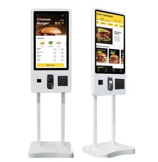 32 Zoll Touchscreen Digital Kiosk mit Windows 10 Betriebssystem und Metallgehäuse für interaktiven Selbstbedienung