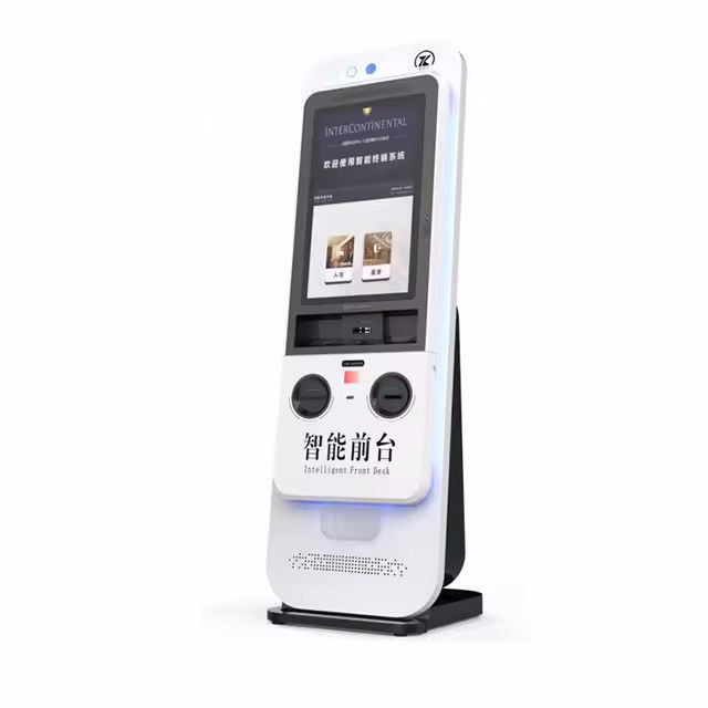 Selbstbedienung Check-in Kiosk mit motorisiertem Kartenleser für optimiertes Check-in