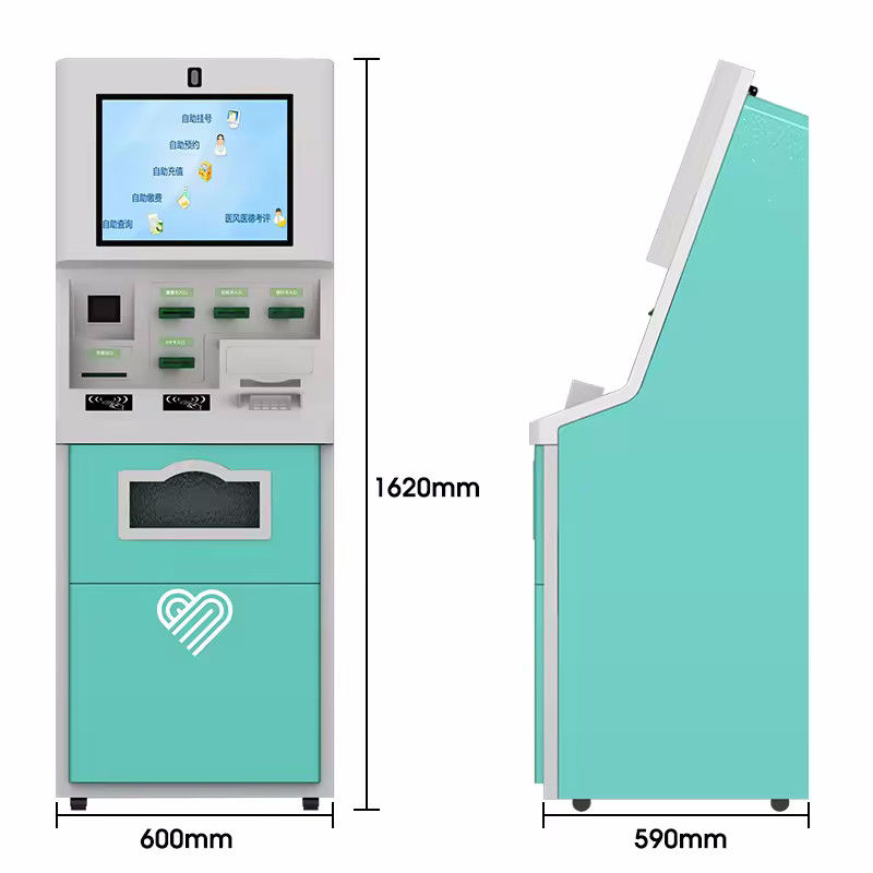 Vielseitiges Selbstbestellkiosk mit optionaler Spracherkennung eingebauter 1D/2D-Scanner und kontaktlosem IC-Kartenleser