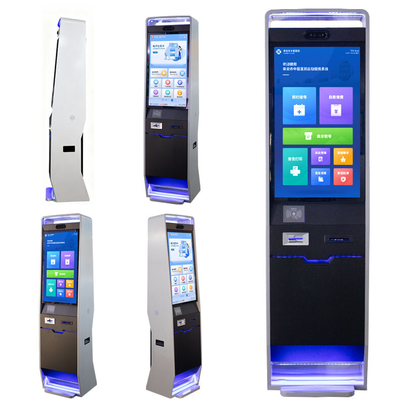 Self-Check-in-Kiosk mit 1920x1080 Auflösung, kapazitivem 10-Punkt-Touchscreen und Intel Core i5 Prozessor